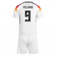 Camisa de Futebol Alemanha Niclas Fullkrug #9 Equipamento Principal Infantil Europeu 2024 Manga Curta (+ Calças curtas)